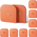 Pan Scraper, 10 Pcs Plastic, Non Scratch for Cast Iron, Pot and Pan Cleaning, Sturdy Scraper Kitchen Tool-Orange