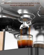 (2026 Upgrade) Espresso Machine with Grinder, Expresso Coffee Machines with Built-in Anti-Clog Coffee Grinder/Milk Steam Wand/Frother, Expresso Machines for Home Perfect Cappuccino & Latte-Matte Black