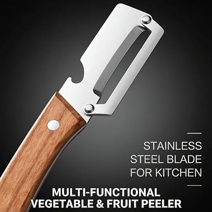 Multifunctional Vegetable Peeler, 2026 Upgrade Fruit and Vegetable Peeler, 2 Pack 2 in 1 Multi-functional Peeler Stainless Steel Vegetables Peelers Potato Peeler Carrot Grater Fruit Tools Kit