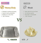 13 "x9 Aluminum foil Lasagna Pans, grill tray, sturdy disposable aluminum pan, 10 sets- for cooking，baking and heating, food storage, distribution, barbecue,Gold