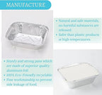 100 Pack - Aluminum Pans with Lids -1LB(5"×4"),Foil Pans - to Go Food Containers,Recyclable Aluminum Foil with Strong Seal for Cooking, Baking,Meal Prep,Take Out,Freeze