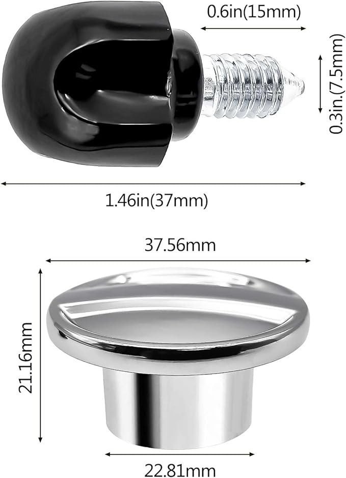 Hub Attachment Cap & Fixing Attachment Screw Compatible with KitchenAid 4.5&5 Quart Tilt-Head Stand Mixers