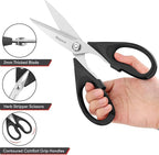 iBayam All Purpose Kitchen Shears with Protective Sheath Durable Stainless Steel Scissors, Dishwasher Safe, Soft Grip Comfort Handle