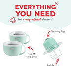 Dash My Mug Ice Cream Maker - Makes Single Serving of Gelato, Frozen Yogurt, Sorbet & More - Easy to Clean & Use - Aqua, 2 Bowls