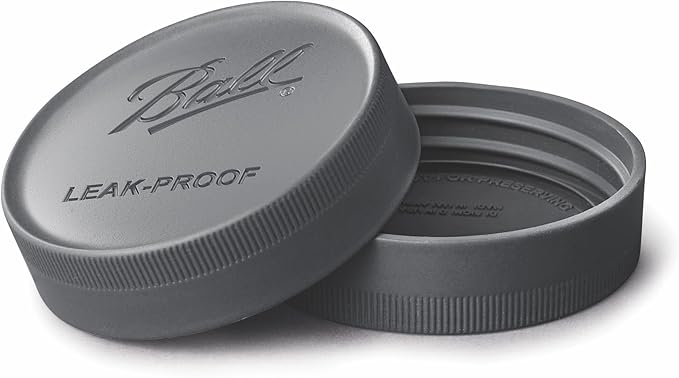 Ball Leak-Proof Plastic Lids for Glass Mason Jars, Used for Canning, Pickling, Juice, Jam, Jelly (Regular, 6 Count (Pack of 2))