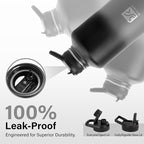 DYSANKY Insulated Water Bottle | Thickened Stainless Steel Vacuum Metal | Portable Sports Half Gallon Large Water Jug for Gym and Hiking with Straw, Carrier Bag, Handle Strap | BPA-Free 64 oz