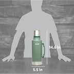Stanley Heritage Classic Vacuum Bottle with Handle 2.0 qt | Wide Mouth with Leakproof Cup Lid | Keep Drinks Hot Cold for Travel-| Insulated Stainless Steel -| BPA-Free-| Hammertone Green,(Pack of 4)