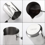 Dicunoy Milk Butter Warmer Pot, 1qt Turkish Coffee Pot with Spout, Large Stovetop Melting Boiling Cezve Ibrik Briki Greek Arabic Coffee Maker for Chocolate Heating, Camping, 18/8 Stainless Steel