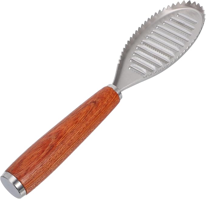Kichvoe Fish Scale Scraper Tool 8.46 Inch Lightweight Fish Skin Peeler Seafood Cleaning Gadget Easy Safe Scale Remover for Kitchen Use