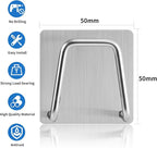 2-Pack Stainless Steel Sponge Holder for Kitchen Sink - Rustproof Brushed SUS304 Sponge Caddy Organizer, Wall/Surface Mount, Drainage Design, Clutter-Free Storage