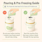 Mini Ice Cream Maker for Small Batches, Portable Electric Ice Cream Machine, Frozen Yogurt Gelato Sorbet Maker, Homemade Dessert Maker in 15-30 Minutes (White, 0.4 Qt)