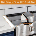 KindGa Foldable Stove Gap Filler Kitchen Counter Range Guards 25inch,Silicone Stove Gap Covers Electric Stoves Gap Filler Oven Side Sealing Strip Between Countertop and Stovetop Pack 2 (White)