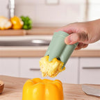 Pepper Corer, 2 in 1 Red Bell Pepper Seed Corer Remover Tool, Fruit & Vegetable Corers Quick Cave Tools for Jalapeno Cutter Deseeder, Off White, 2 P