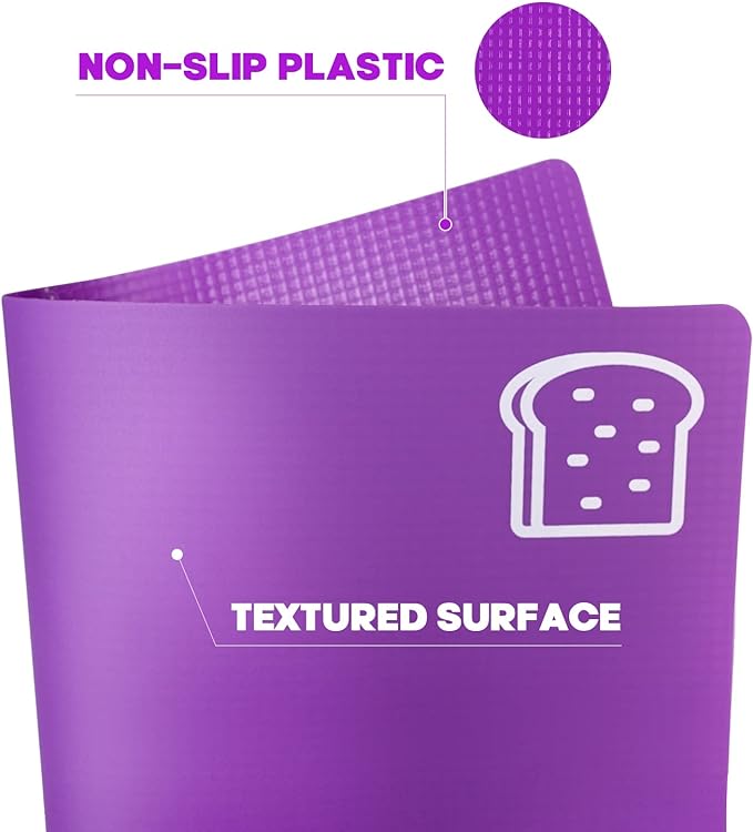 Goodluck 10 Pieces Flexible Cutting Boards, BPA Free Plastic Cutting Boards for Kitchen, Non Slip Cutting Mat for Meat and Vegetables