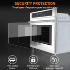 30 Inch Single Wall Oven, 4.8 Cu.Ft. Electric Convection Wall Oven, 3800W Built-In Electric Ovens with Broil Bake Roast Function, Stainless Steel Finish, Touch Control, Silver