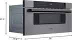 KoolMore Reserve 30 in. 1.2 cu. ft. Microwave Drawer with 10 Power Levels, Sensor Cooking, Melt, Defrost, Bake, Roast, Broil, Timer, Express Cook, 1500 Watts, UL Certified in Black Stainless-Steel
