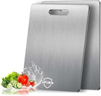 Titanium Cutting Board, 2 PCS Titanium Cutting Boards for Kitchen, Non Toxic, Double-Sided Food Grade Chopping Board for Outdoor Camping(15.6" x 11",15.6" x 11")