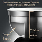 Mixing Bowls, 5Pcs Stainless Steel Mixing Bowl Set, Utensils for the Kitchen, Multifunctional, Stackable, Dishwasher Safe, 3.75L / 3.25L / 2.5L / 2L / 1.3L (With lid)
