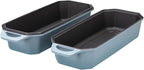 Flavehc Bread Pan Cast Iron Loaf Pan with Lid Bread Loaf Pan 13x5 Inch Enameled Cast Iron Sourdough Bread Pan, LightBlue