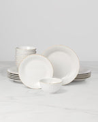 Lenox 899195 French Perle Groove 18-Piece Dinnerware Set, Service For 6