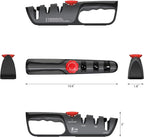 Cangshan 1026108 3-Stage Adjustable 14-24 Degree Professional Knife + Scissor Sharpener Black