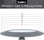 Universal Lid for Pots, Pans and Skillets - Walfos Tempered Glass Pan Lid with Heat Resistant Silicone Rim, BPA Free Large Pot Lids Fits 8" to 12" Diameter Cookware, Dishwasher-Safe, Grey