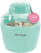 Americana Collection Elite EIM-1432M 1.5 Quart Automatic Easy Homemade Electric Ice Cream Maker, Frozen Yogurt, Sorbet, Gelato Treat, with Recipes, Mint
