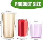 Liacere Colorful Drinking Glasses Set of 8-17oz Highball Plastic Glasses&14oz Cocktail Plastic Glasses Set, Kitchen Water Glasses Cup, Bar Tumbler Glassware Set for Beer,Juice,Cocktail,Whiskey,Milk