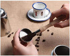 Coffee Grinder Cleaning Brush - Espresso Maker/Machine Cleaner Tool for Home Kitchen Barista - Beechwood Wood Handle, Natural Boar Bristles, Leather Hanging Loop, 8"