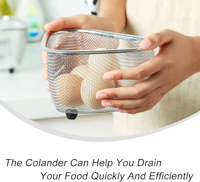 Triangle Basket Triangle Sink Colander Food Strainer with Three Feet for Washing Fruits and Vegetables, Filtering Food Waste and Efficient Straining, Perfect for Daily Use in Kitchen