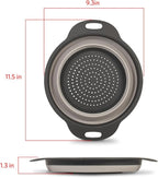 Glad Collapsible Colander Strainer - 2L | Small Pasta Drainer for Kitchen, Vegetables, and Fruit | Round Plastic Foldable Draining Basket for Easy Storage