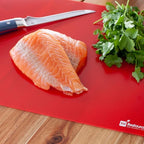 Restaurantware RW Base 18 Inch x 12 Inch Flexible Cutting Boards 1 Includes 4 Mats Cutting Mats For Cooking - Dishwasher-Safe Assorted Colors Plastic Cutting Board Set For Kitchen