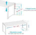 X-cosrack 2 Pack Expandable Kitchen Cabinet Shelf Organizer, Stackable Adjustable Storage Shelves for Pantry Cupboard Kitchen Counter, 20LBS Loading Capacity, Size: W*D*H=20.5 * 8.26" * 8.72"
