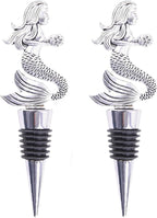Zinc Alloy Animal Bar Liquor Bottle Pourer Liquor Pour Spout Sdjdhej 2Pcs Mermaid Head Bottle Tipping Nozzle Silicone Stoppers for Christmas and Halloween Decorations (mermaid)
