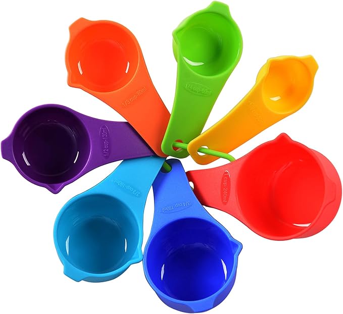 DOTINGHUX Measuring Cups Set of 7, Assorted Colors