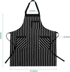 NLUS 2 Pack Kitchen Cooking Aprons, Adjustable Bib Soft Chef Apron with 3 Pockets for Men Women (Umber/Black)