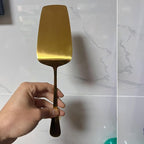 1Pcs Stainless Steel Lasagna Server,Stainless Steel Solid Turner,Stainless Steel Cake Pizza Shovels Kitchen Server (gold)