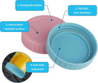 Vaincre 8PCS Mason Jar Lids - Colored Plastic Mason Lids Regular Mouth, Leak Proof Canning Covers with Silicone Rings for Ball, Kerr and More, Reusable Can Tops Caps Covers for Jars