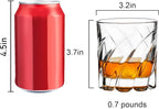 PARACITY Spinning Whiskey Glasses Set of 2, Rotatable Old Fashioned Glassware, Bourbon/Cocktail/Rock Glasses for Bar, Party and Home, Whiskey Gift for Men