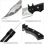 Pracaniz Bat Design Kitchen Knife - Unique Gothic Themed Cutlery, Stainless Steel Blade with Decorative Handle for Cooking and Collecting