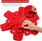 BYKITCHEN Pot Pan Protectors, Set of 12 and 4 Different Sizes, Larger & Thicker Red Pan Protector Pads, Pan Pot Separator Pads for Stacking and Protecting Your Cookware(10/12/14/16inch)