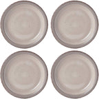 Pfaltzgraff Sadie 16-Piece Cream Dinnerware Set, Service for 4, Durable Stoneware Plates and Bowls with Classic Design, Microwave and Dishwasher Safe