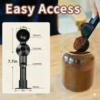 Coffee Scoop with Funnel for Ground Coffee, Protein Powder & Tea, for Reusable K Cup Refiller, 2TBSP Mess-Free, Funnel Design Prevents Spills (Black, 2-Pack)