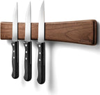 10 Inch Acacia Wood Magnetic Knife Holder with Multipurpose Use, Magnetic Knife Holders for Kitchen, Wooden Knife Rack, Magnet Strips for Knives & Metal Utensils, Tool Holder, Art Supply Organizer