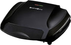 Health and Home 2-Serving Classic Plate Grill Maker and Panini Press, Black, KS-306