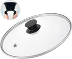 Glass Lids, Replacement Tempered Clear Glass Lids with Steam Vent，Covers For pots, pans and skillets，Available in Small and Large Lid 8, 9.5, 10.25, 11, 12, and 12.5 Inch