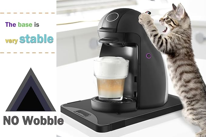 ARGOMAX Appliance Rolling Tray, Coffee Maker Slider, coffee pull out tray, sliding coffee maker tray, Suitable for coffee machines, air fryers and other appliances (10.3'' W × 15.3''D)
