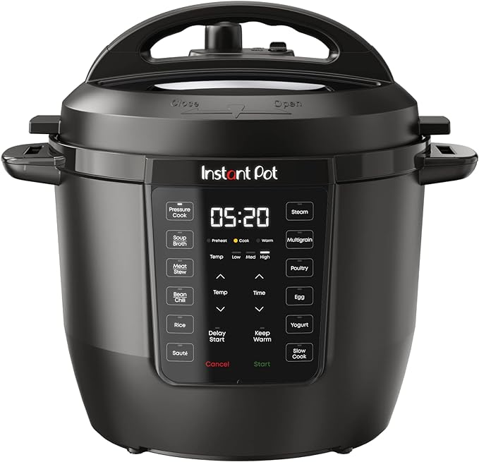 Instant Pot 6QT RIO 7-in-1 Multi-Cooker, Pressure Cooker, Slow cook, Sauté, Steam, Rice Maker, Yogurt, & Warmer, Black, 6 Quarts