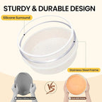 Vinino 10 Inch Silicone Round Cake Pan with Metal Reinforced Frame Set of 3, Nonstick Silicone Springform Pan for Baking Suitable for Making Layers, Cheese & Chocolate Cakes