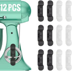 12PCS Cord Organizer for Appliances, Upgraded Kitchen Appliance Cord Wrap, Cord Holder Stick on Pressure Cooker, Coffee Maker, Air Fryer and Blender(6 Black + 6 White)